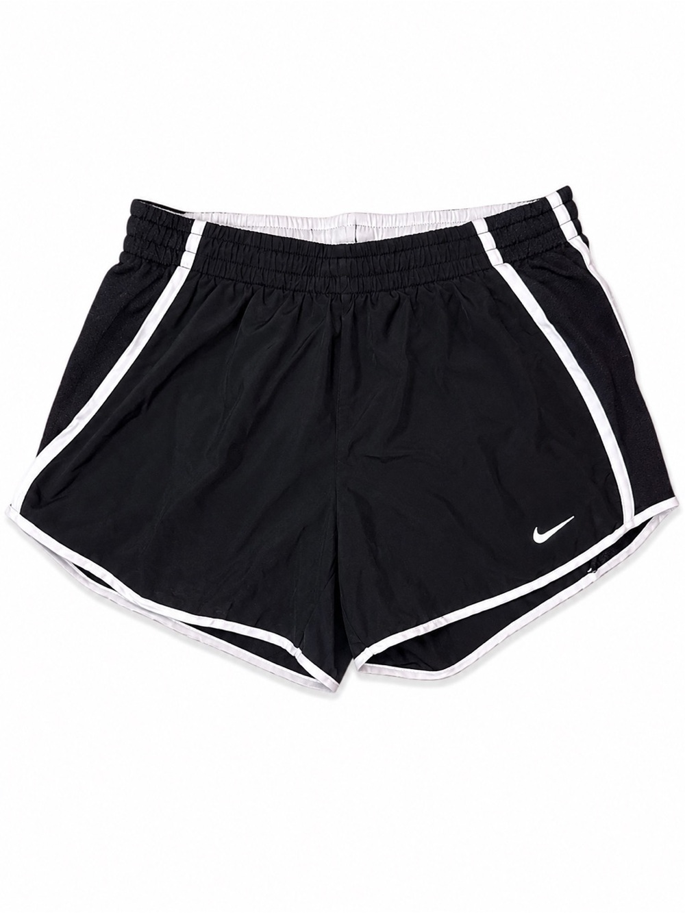 Nike Women's Black Athletic Shorts with White Trim